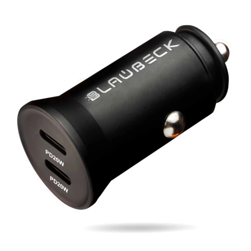 BLAUBECK Dual Port 2X 20W Car Charger USB C Car Charger Adapter USB C for Apple iPhone Car Charger USB C Adapter iPhone X car Charger, iPhone 12 Pro Max car Charger USB C Adapter, iPhone 11, AirPods, iPad Air