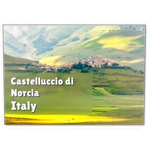 Photomagnet Castelluccio Di Norcia (umbria), Fridge Magnet