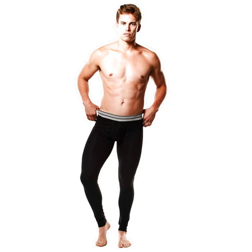Mr. Davis Clothing Company Mr. Davis Comfort Fit Black Bamboo Viscose Long John Underwear