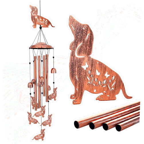 SRDJXY for Mom Dachshund Dog Wind Chimes for Outside,Dog Gifts for Women Men/Memorial Gift/Birthday Gifts Metal windchimes Outdoors/Indoors,Garden Decor,Patio,Home,Porch,Yard Decorations