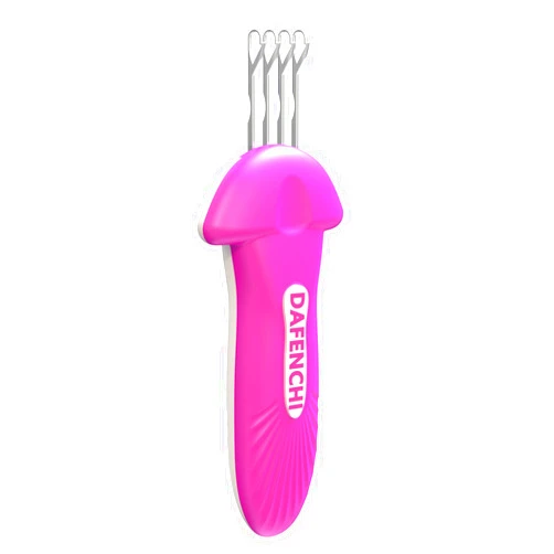 DAFENCHI 4 Latch Hook Cord Knitting Tool, Cord Maker, Crochet Hook for Binding-Off or Edging on Knitting Projects, Weaving Tool for Craft (4 Needles)