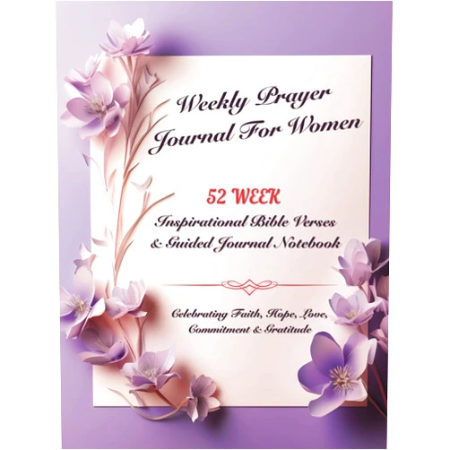 Pure Sterling Weekly Prayer Journal For Women: 52 Week Inspirational Bible Verses & Guided Journal Notebook: Celebrating Faith, Hope, Love, Commitment & Gratitude