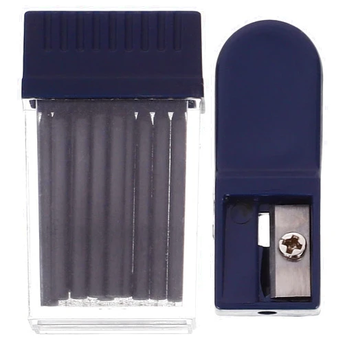 NUOBESTY 2 Sets Compass Lead Refills Compass Replacement Refills HB Compass Refills with Refill Sharpener for Math Compass Drawing Compass Drafting Tool 2.0 mm