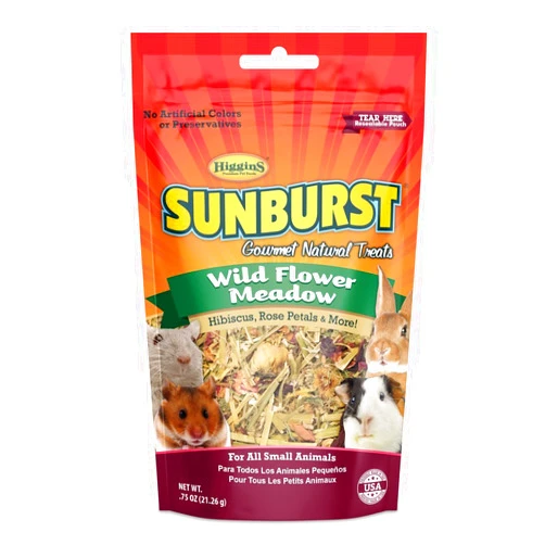 Higgins Sunburst Wild Flower Meadow Gourmet Treats For Small Animals, 0.75 Oz