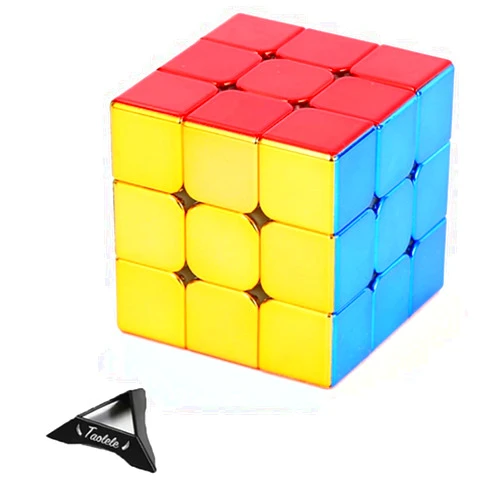 TaoLeLe 3X3 Speed Cube, Taolele Magic Cube Normal Verion Reflective Mirror Plating Type Metallic Puzzle Toys for Kids & Adults