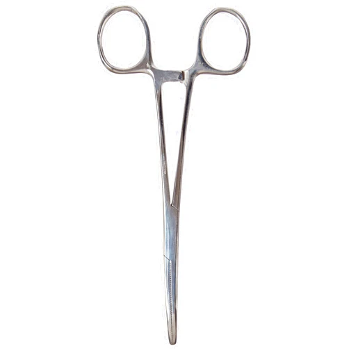 Tamsco Hemostat Rankin Kelly Forceps Curved 6.25-Inch Stainless Steel Screw Joint Serrated Curved