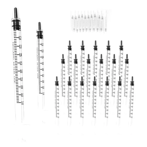 ANCKNE 20 Pack 1ml Syringe for Liquid, 1cc Plastic Small Syringes for Scientific Labs, Measuring Liquids, Feeding Pets, Medical Student, Oil or Glue Applicator, Non-Sterile, No Needle
