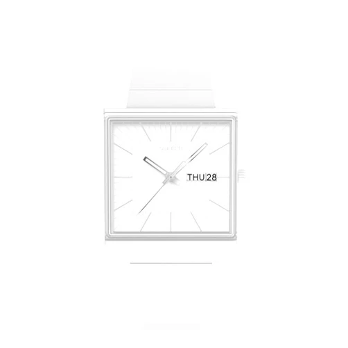 Swatch Casual Watch Unisex White Quartz Bioceramic What IF…ALLWHITE?