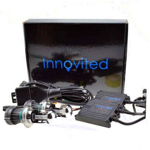 Innovited H4-3 9003 10000K Bi Xenon HI/LO HID Xenon Bulb x (1 Pair) Bundle with 2 x 35W Digital Slim AC Ballast - Sky Blue