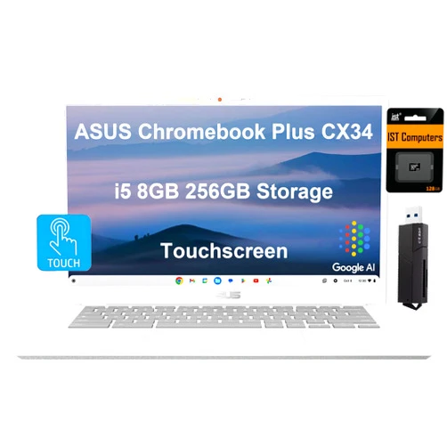 ASUS Chromebook Plus CX34 Laptop, 14