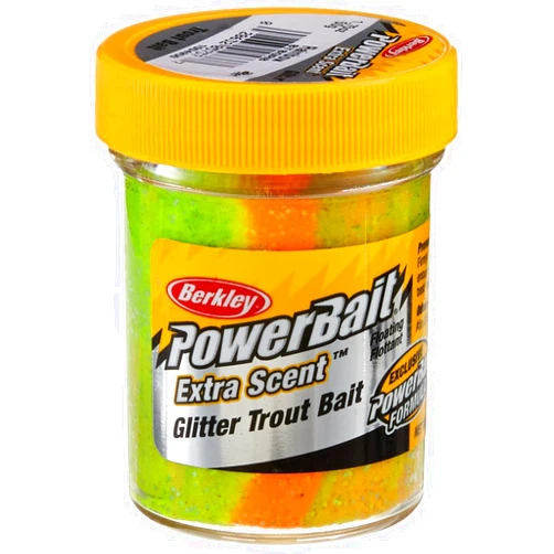 Berkley PowerBait Glitter Trout Bait, Silver Vein, Fishing Dough Bait, Scent Dispersion Technology, Irresistible Scent and Flavor, Moldable and Easy to Use