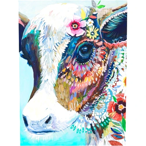 ZhiMingLL DIY Paint by Numbers Kits for Adult DIY Oil Painting 16x20 inch Drawing with Brushes Christmas Décor (NO.13)