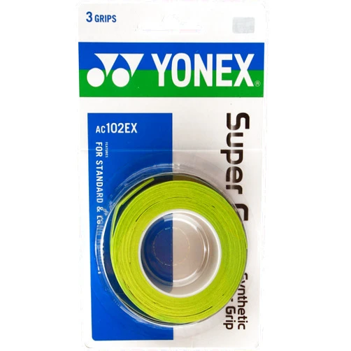 YONEX Super GRAP Tennis Overgrip - 3 Pack in Lime Green