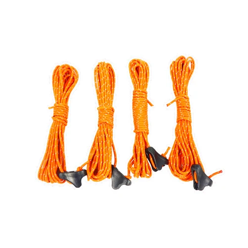 CAPTAIN STAG UA-4530 Guide Rope, Tent Rope, Tarp Rope, Guyline, Diameter 0.07 x 13.8 inches (1.8 x 350 cm), for Zelt, Reflective Material, Set of 4, Orange