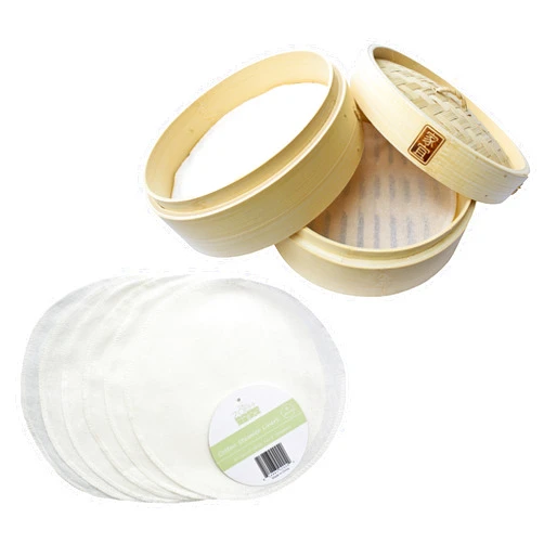 Zoie + Chloe 100% Cotton Reusable Liners for Bamboo Steamers - 6 Pack