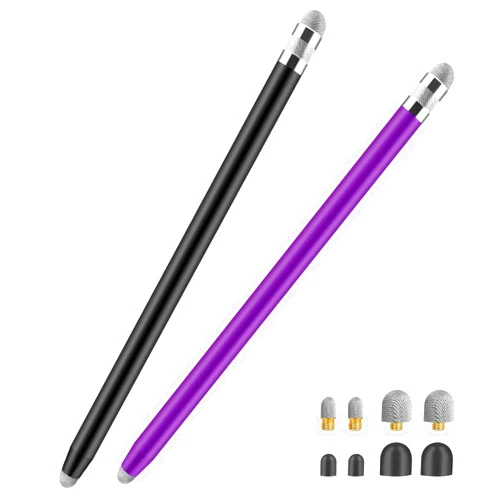 Granarbol Stylus Pens for Touch Screens,Granabol Sensitivity Capacitive Stylus 4 in 1 Touch Screen Pen with 8 Extra Replaceable Tips for iPhone iPad Tablets All Universal Touch Devices(2Pcs)