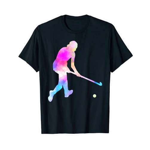 Feldhockey Zubehör Für Damen Mädchen Kinder Field hockey player with field hockey stick and ball hockey T-Shirt