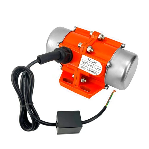 Putec Vibration Motor Small Concrete Vibrator Industrial Vibration Motor Single Phase 100W AC 110V 3600Rpm Aluminum Alloy Vibrating Vibrators For Sand Shaker Table