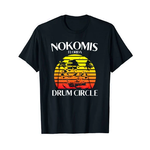 Gulf Coast Casual Nokomis Florida Drum Circle Drummer T-Shirt