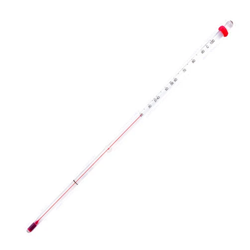 SP Scienceware H-B DURAC B60810-1900 Dry Block/Incubator Liquid-in-Glass Thermometer; 20 to 100°C, PFA Safety Coated, 76mm Immersion, Organic Liquid Fill