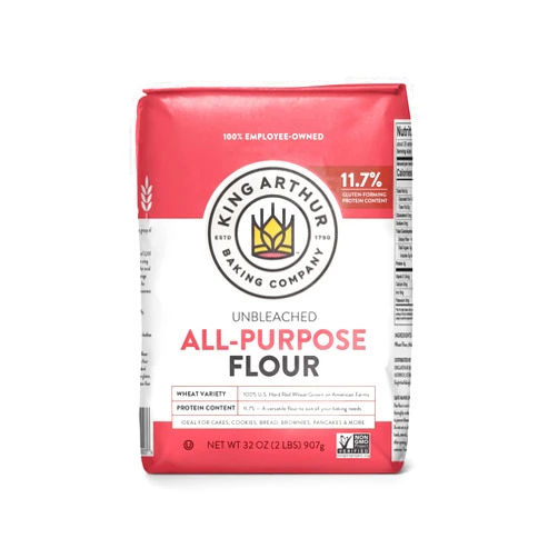 King Arthur, All Purpose Unbleached Flour, Non-GMO Project Verified, Certified Kosher, No Preservatives, 2 Pounds (Pack of 12)