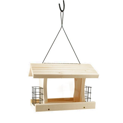 Woodlink Wood Bird Feeder with 2 Suet Cages, 5 lb. Capacity