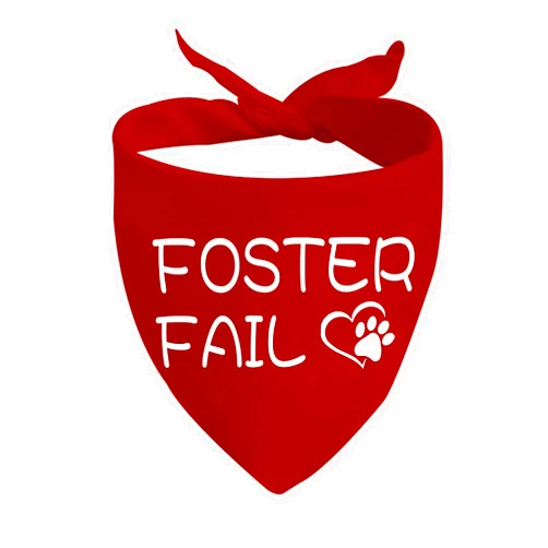 JXGZSO 1 Piece Adoption Rescue Dog Foster Fail Puppy Bandana Dog Lovers Bandana (Foster Fail D)