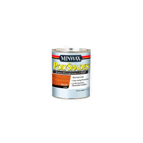 Minwax 217204444 Polyshades - Stain & Polyurethane in 1 Step, 275 VOC, 1/2 pint, Pecan, Gloss