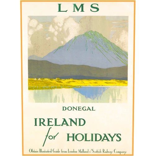 American Magnet Magnet County Donegal Town Holidays Ireland Vintage Irish Travel Advertisement Magnet