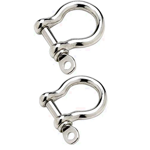 Marine Part Depot Two Marine Grade Stainless Steel Bow Shackles 1/8