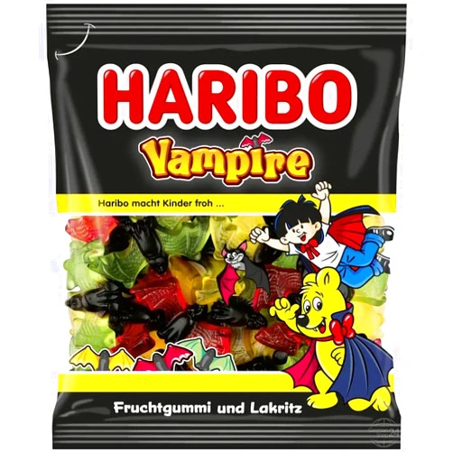 Haribo Vampire Fruchtgummie und Lakritz (Fruity and Licorice) Gummy Candy 175g