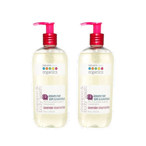 Nature's Baby Organics 3 -in-1 Baby Shampoo, Body Wash and Face Wash, Formulated for Problem and Sensitive Skin, No Sulfate or Artificial Fragrances - Tear Free - Lavender Chamomile 16oz (Pack of 2)