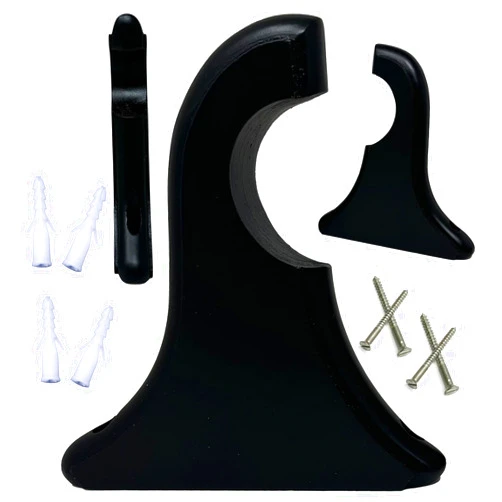 Galaxy Indiacraft Wooden Drapery Curtain Rod Support Bracket, Up to 2 Inch Rod for 1 Window OR Door | Set of 2 | Galaxy Indiacraft (Matte Black Dark, Upto 1 Inch Drapery Rod)