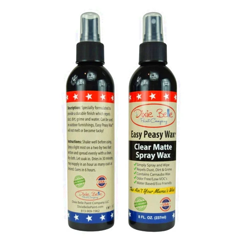 Dixie Belle Paint Company Dixie Belle Easy Peasy Spray Wax | Clear Matte Sprayable Wax for DIY Projects | Durable Carnauba Wax for Furniture, Projects