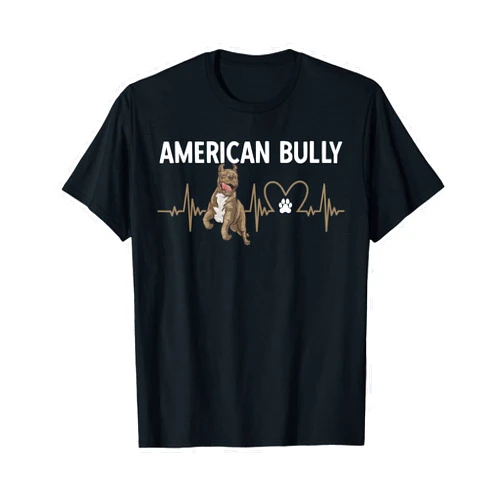American Bully Accessories & American Bully Gifts American Bully Dog Heartbeat XL American Bully T-Shirt