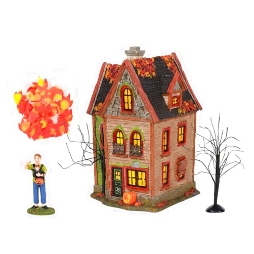 Department 56 Snow Village Halloween Halloween Spider House Lighted Building, 8.27 in H