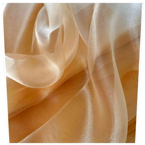 MDS-MEGADECORSUPPLY mds Pack of 45 Yards Long Bridal Solid Sheer Organza Fabric Bolt for Wedding Dress, Fashion, Crafts, Decorations, backdrop, Christmas Craft Supplies, Organza Fabrics 44” Wide- Champagne Gold