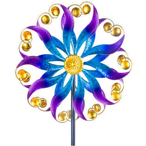 VEWOSTAR Kinetic Wind Spinners Outdoor Metal Wind Sculptures & Spinners for Yard and Garden Art Decor 10” Wind Spinner for Lawn Patio Decor Windmill(55”H*13”W)