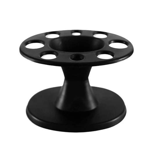 AKOAK 1 Pack Comb Display Rack Circular Plastic Hair Brush Storage Frame Professional Salon Hair Perm and Hair Dye Storage Tool Accessories (Black)