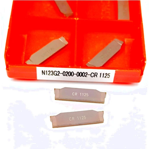SANHON 10pcs Outer Grooving Tool N123G2 0200 0002 CR1125 Holder Hard Alloy Blade N123G2 CNC External Turning