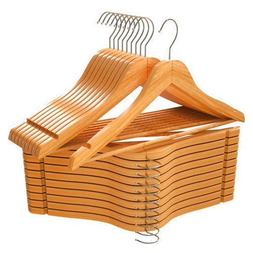 Utopia Home Premium Wooden Hangers 20 Pack - Durable & Slim Coat Hanger - Suit Hangers with 360-Degree Rotatable Hook - Wood Hangers with Shoulder Grooves (Natural Color)