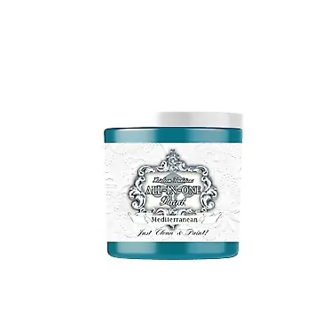 Heirloom Traditions Paint Mediterranean (blue teal), Finish All-In-One Paint 16oz Pint