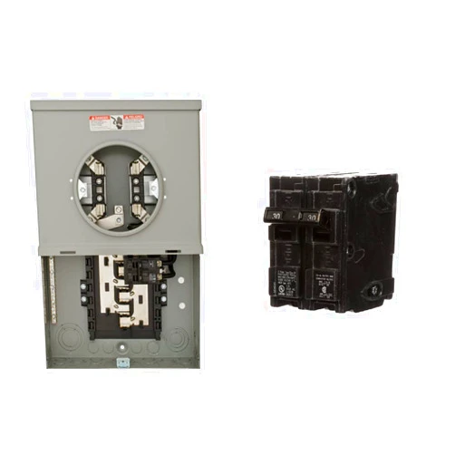 Siemens MC1020B1100S 10 Space 20 Circuit 100-Amp Surface Mount Meter Load Center Combination with Q230 30-Amp Double Pole Type QP Circuit Breaker