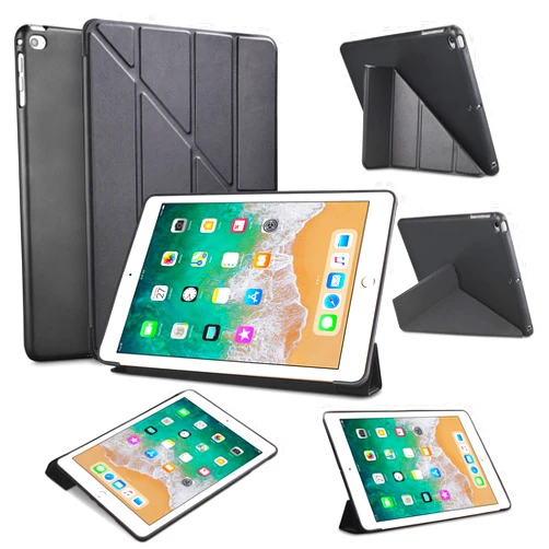 Tinysaturn iPad 9.7 Inch 2018/2017 / iPad Air 2 / iPad Air Case, Ultra Slim Lightweight Smart Cover Multi-fold Auto Wake/Sleep with Soft Silicone Back Case for iPad 9.7