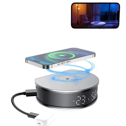 LIZVIE Spy Hidden Camera Clock, FHD 1080P Hidden Camera Clock, Wireless WiFi Nanny Cam for Home Indoor Security, Night Vision