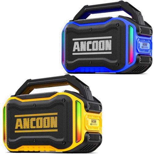 ANCOON Bluetooth Speakers Yellow+Blue