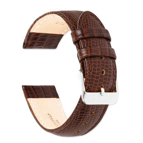 deBeer Leather Watch Strap - Teju Lizard Grain – Choose Color - (Sizes – 14mm, 16mm, 18mm, 19mm, 20mm, or 22mm)