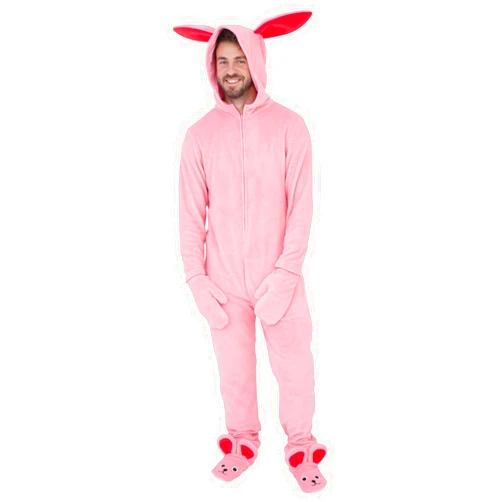 Briefly Stated Adult Unisex A Christmas Story Bunny Union Suit Pajama Halloween Cosplay Costume