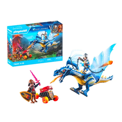 PLAYMOBIL Novelmore 71644 Dragon Gold Guarding Includes a Movable Dragon, Two Knights and Accessories for Epic Adventures, Action-Packed Toys for Kids Ages 4+