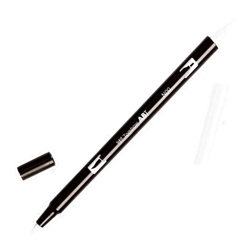 Tombow 56645 Dual Brush Pen, N00 - Colorless Blender, 1-Pack. Blendable, Brush and Fine Tip Marker